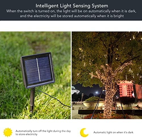5m Solar String Light Decorativa 20 LED IP65 Impervenção d'água 2 Modos Automático Lâmpada ao ar livre String 16,4ft