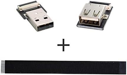 NFHK USB 2.0 Tipo A Male A para Feminino Dados de Extensão feminina Slim FPC Cabo para FPV & Disk & Scanner & Printer 50cm