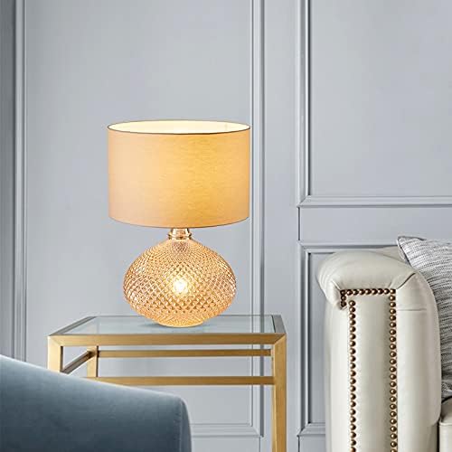 2023 Último acessível Simply Modern Simplicity Fabric Lampshade Tabel Lamp Iron Glass Base Home Decoração Quarto