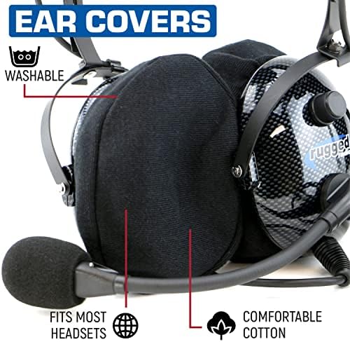 Capas de ouvido de pano para fones de ouvido - com a banda elástica para proteger xícaras de ouvido - o ajuste universal permite o