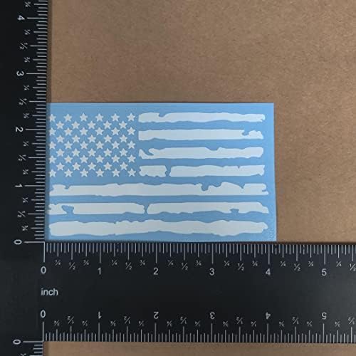American Flag Decal 4 Pack: American Flag, decalques de bandeira americana angustiada