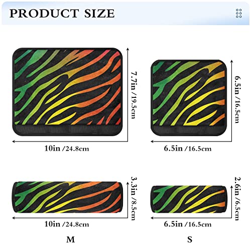 Capas de alça de assento de carro de zebra arco -íris para garotas de bebês 2 PCs tiras de assento de carro almofadas de almofadas