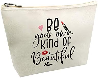 Seja seu próprio tipo de bela bolsa de maquiagem inspiradora Viagem Bolsa de higiene pessoal à prova d'água Bolsa cosmética Bolsa de