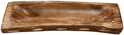 Tigela de massa de madeira esculpida à mão tigela de massa de madeira para sala de jantar mesa de jantar decoração de