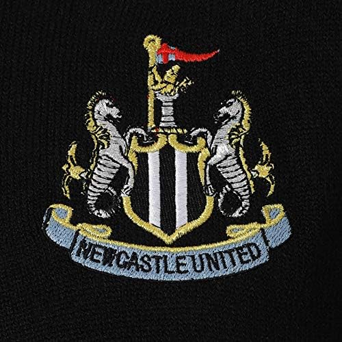 Newcastle United FC Gift Official Mens de malha de malha de malha preta de jumper preto