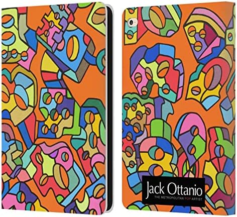 Projeta de capa principal licenciada oficialmente Jack Ottanio Seis Krolls Art Leather Book Carteira Capa compatível