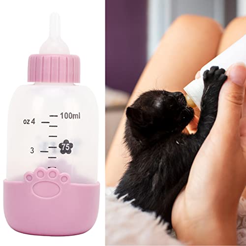 Bottl de alimentação de leite de estimação, garrafa de enfermagem de 100 ml de estimação do padrão de pata universal kit de mamadeira de leite de estimação para leite de estimação para gato
