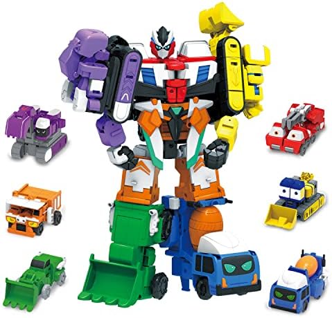Veículo de construção gaginan se transforma em brinquedo de robô, veículo de engenheiro de 6 em 1, 12 polegadas de deformação robôs, desmontagem brinquedos para crianças com mais de 6 anos