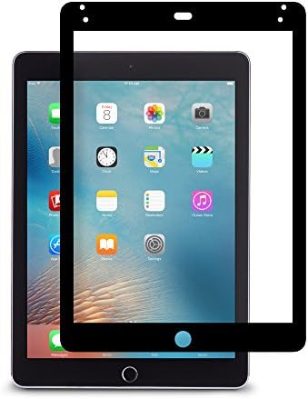 Moshi IVISOR AG Protetor de tela para iPad 9.7 2018/2017, lavável e reutilizável, reduza as impressões digitais e manchas, compatíveis com iPad lápis, preto