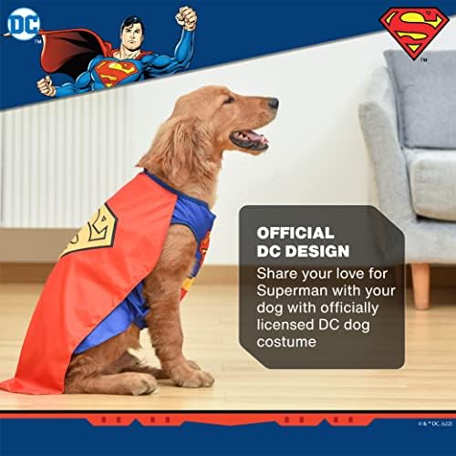 DC Comics Superhero Superman Halloween Dog Costume - X -Small - | Trajes de Halloween de super -heróis de DC para cães, fantasias