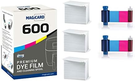 Magicard 600 Impressora mb250ymckok fita colorida - ymckok - 250 impressões com bodno premium CR80 30 mil Cards de PVC de qualidade