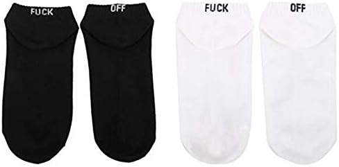 Yanxuan 2 pares unissex foda meias de letra engraçada imprimir meias de tornozelo de algodão esportivo casual de algodão