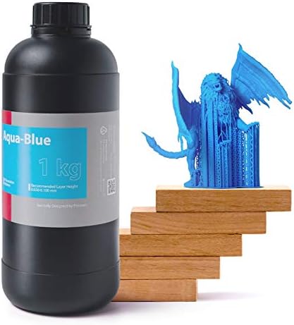 Resina Azul Frozen Aqua para impressão 3D, resina de fotopolímero de cura UV de 405nm LCD para retração baixa, cor azul