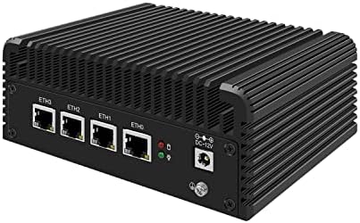 Hunsn Micro Firewall Appliance, Mini PC, Opnsense, Unbangle, VPN, roteador PC, Intel Celeron J4125, RJ23, AES-NI, 4 x Intel