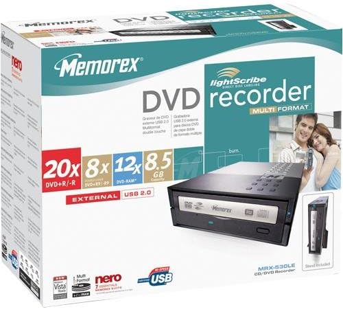 Memorex 20x DVDRW DL USB 2.0 Drive externa