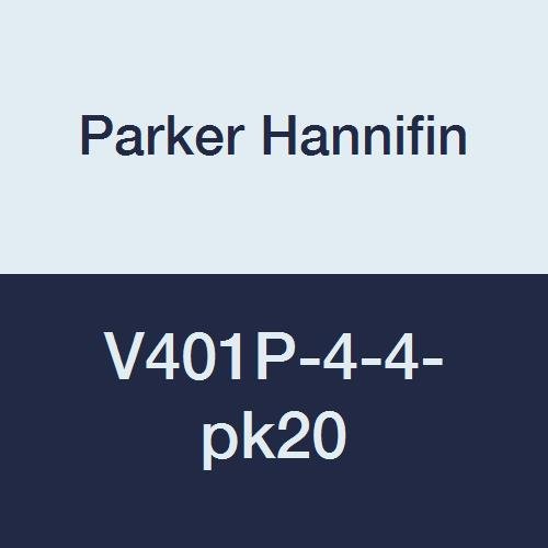 Parker Hannifin V401P-4-4-PK5 Série V401P Coloque de plugue de terra, 1/4 Macho Pipe x 1/4 Piúoso Macho