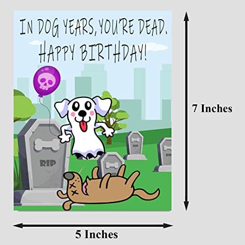 No cartão de aniversário dos anos de cachorro, cartão de aniversário de cachorro, cartão de feliz aniversário, cartões