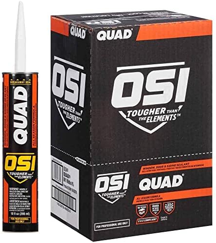 OSI Quad Advanced Formula 10 FL. oz. Clear #000 porta da janela e selante de tapume voc,