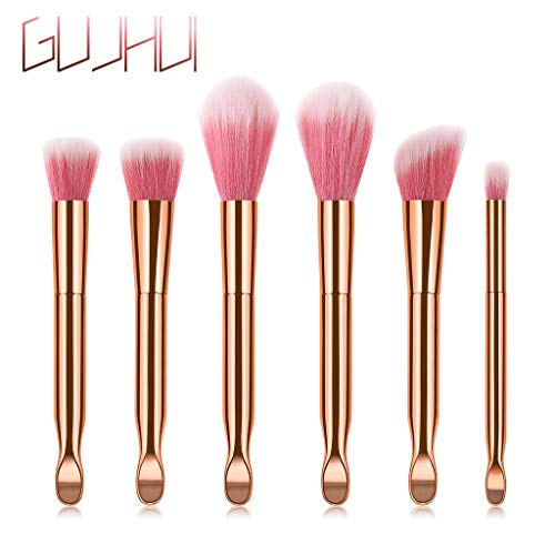 Escova de sombra cosmética Brush Brush Makeup Foundation Plástico em pó de plástico 6pcs Brush Fundação de maquiagem elegante LP18