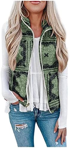 Cokuera Winter Casacos para Moda Feminina Falto de Outono Casaco Retro Retro Impressão Zip Fleece Turtleneck Sobrecarregando