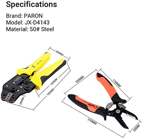 Huiop Professional Wire Crimper, Professional 4 em 1 Wire Crimper Engineering Ratcheting Terminal Crimping Parlegs Bootlace
