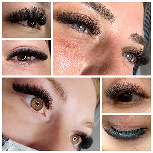 3 bandejas/fãs pré -fabricados em lote 10D Eyelashes Extensions C Curl 0,07 mm