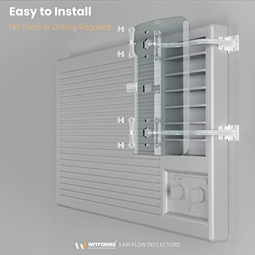 Witforms/Window - Defletor de ar AC ajustável adequado para ar condicionado de janela. Aumente a circulação de resfriamento