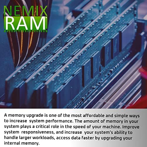 Kit de 32 GB 4x8GB DDR4-2933 PC4-23400 ECC UDimm 1RX8 Memória do servidor não sofrido por Nemix Ram