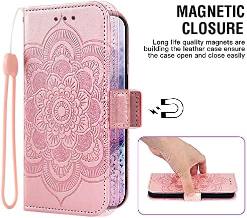 Compatível com iPhone 13 mini capa de carteira de 5,4 polegadas e protetor de vidro temperado Protetor de capa de capa de capa de