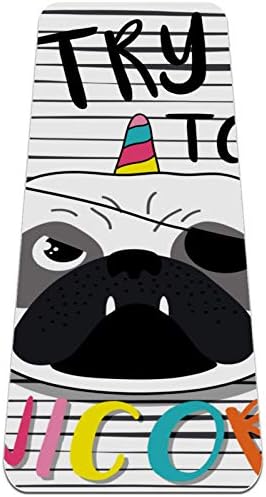 Siebzeh pug unicórnio pirata premium grosso de ioga mate ecológico saúde e fitness non slip tapete para todos os tipos de ioga