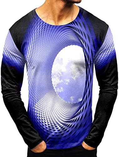 MONS MODA DE MODA CUSUAL CASual Printing Digital Rould Neck Camise