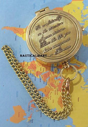 NAUTICALMART THOREAU's GO CITAÇÃO CONFIDA CONFIDADE COMPLENT W/BRASS CHAIN