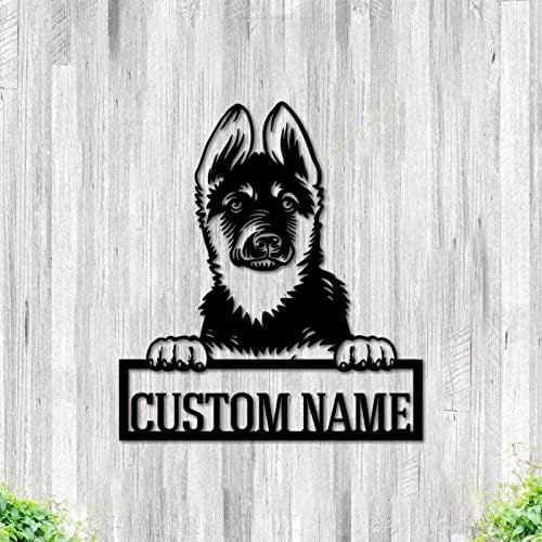 Sinal de metal personalizado sinal de corte de corte personalizado Nome do cão de animais de estimação escultura de parede