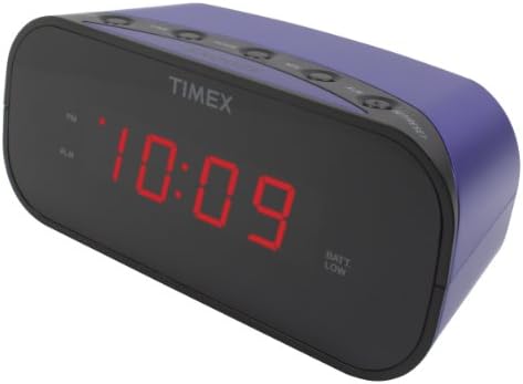 Timex T121b Alarerh Clock com tela vermelha de 0,7 polegadas