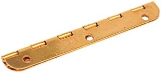 X-dree 66mmx15mm forma de retângulo dobrável tubo tubo tubo de dobradiça Tom de ouro (forma de retángulo de 66 mm x 15 mm Rodamiento de la Puerta Plegable, mas com dobradiça Tom de ouro