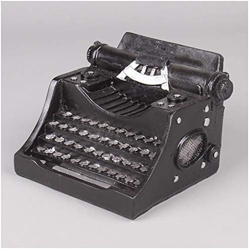 Luckfy Modelo Vintage Typwriter, teclado de máquina de escrever manual preto e vermelho