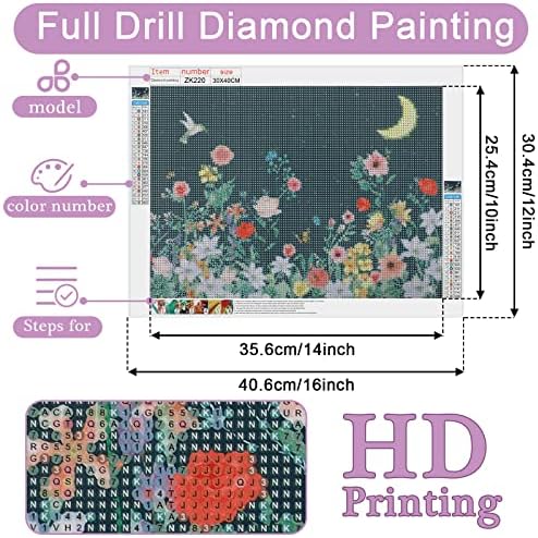 Kits de pintura de diamante 5D Upins para adultos Diy Flowers Theme redonda drill full Diamond Art Painting Kits para decoração