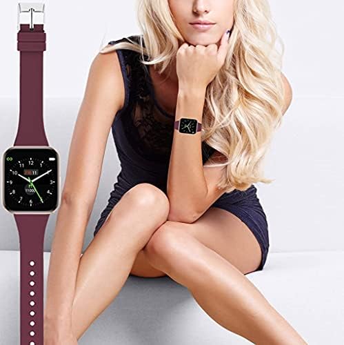 Smaate Slim Silicone Watch Band Compatível com Yamay 022 e ASPTK LW11 Smartwatch, Substituição para mulheres, liberação rápida