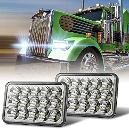 WoWTOME 4x6 polegadas LED faróis retangulares Aprovados de 2pcs 45W Caso selado com baixo teor de baixo valor para Kenworth