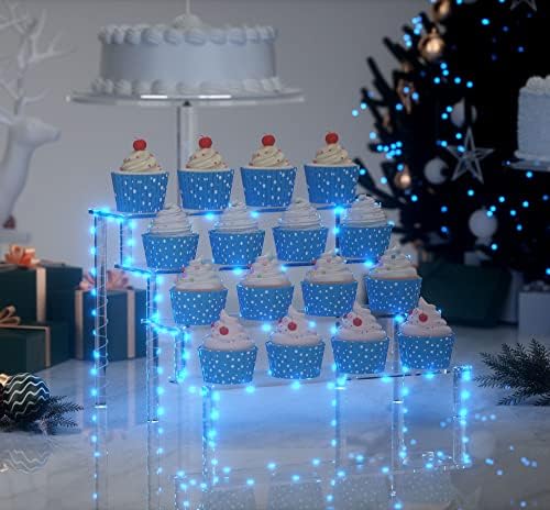 Prateleira de exibição de riser de acrílico, cupcake stand Sobersert Display Riser para bolo pop stand, titular de bolo de