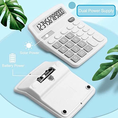 Calculadora de mesa de escritório, calculadora fofa para crianças, 12 dígitos Calculadora financeira de bateria com botão grande grande
