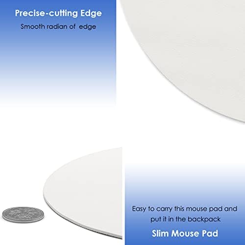 ProElife Premium Mouse Pad 8,66 polegadas Slim redondo tapete de couro PU impermeável Mouse Mousepad Anti-Slip Mousepad Para