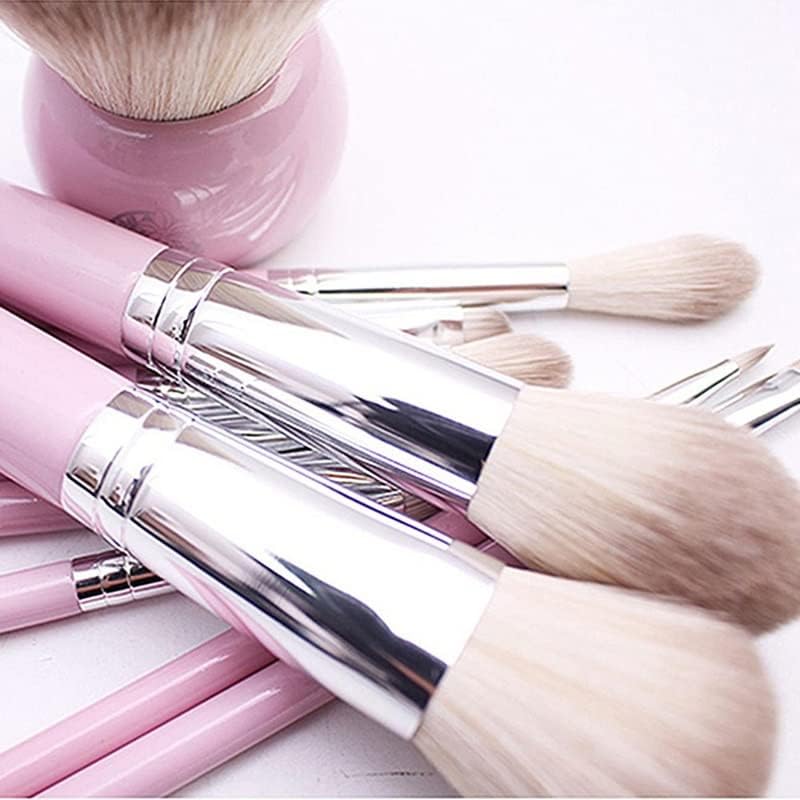 Txukk 12pcs Bruscos de maquiagem Conjuntos e kits de cabelo sintético Brushs de maquiagem de pincel rosa Brushes