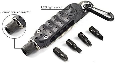 Chave de fenda multifuncional de opwele acampar mini -sobrevivência portátil de sobrevivência portátil LED de LED Keychain