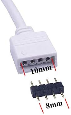 TRONICSPROSPROS 4 PIN LED SPLITTER CABO RGB CONECTOR DE TRANHA DE LED Y SPLITTER SPLITTER de 2 vias para um a dois SMD 5050 3528