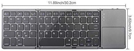 Teclado dobrável do Zhyh, teclado dobrável de tamanho recarregável de bolso Mini BT para iOS Android Windows Laptop Smartphone