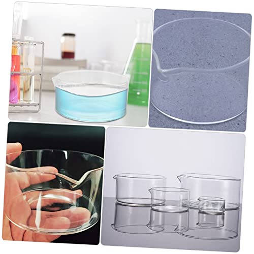 Zerodeko 3pcs Cristalização de vidro Vaseiras Ferramentas de Laboratório Petri PatriS Experimento Suprimento de