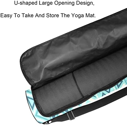 Ratgdn Yoga Mat Bag, Ikat Pattern Tribal Motivos étnicos Textura geométrica Exercício de ioga transportadora