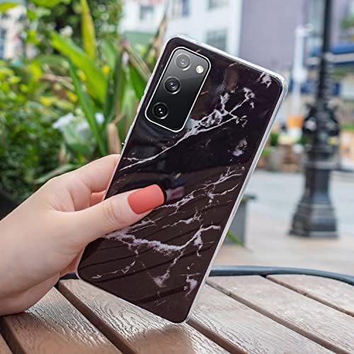 Compatível com o caso Samsung Galaxy S20 FE, design de casos de mármore fosco, elegante e elegante e flexível TPU