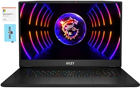 MSI Titan GT77HX Laptop de jogos com MS 365 Hub pessoal, DockzTorm